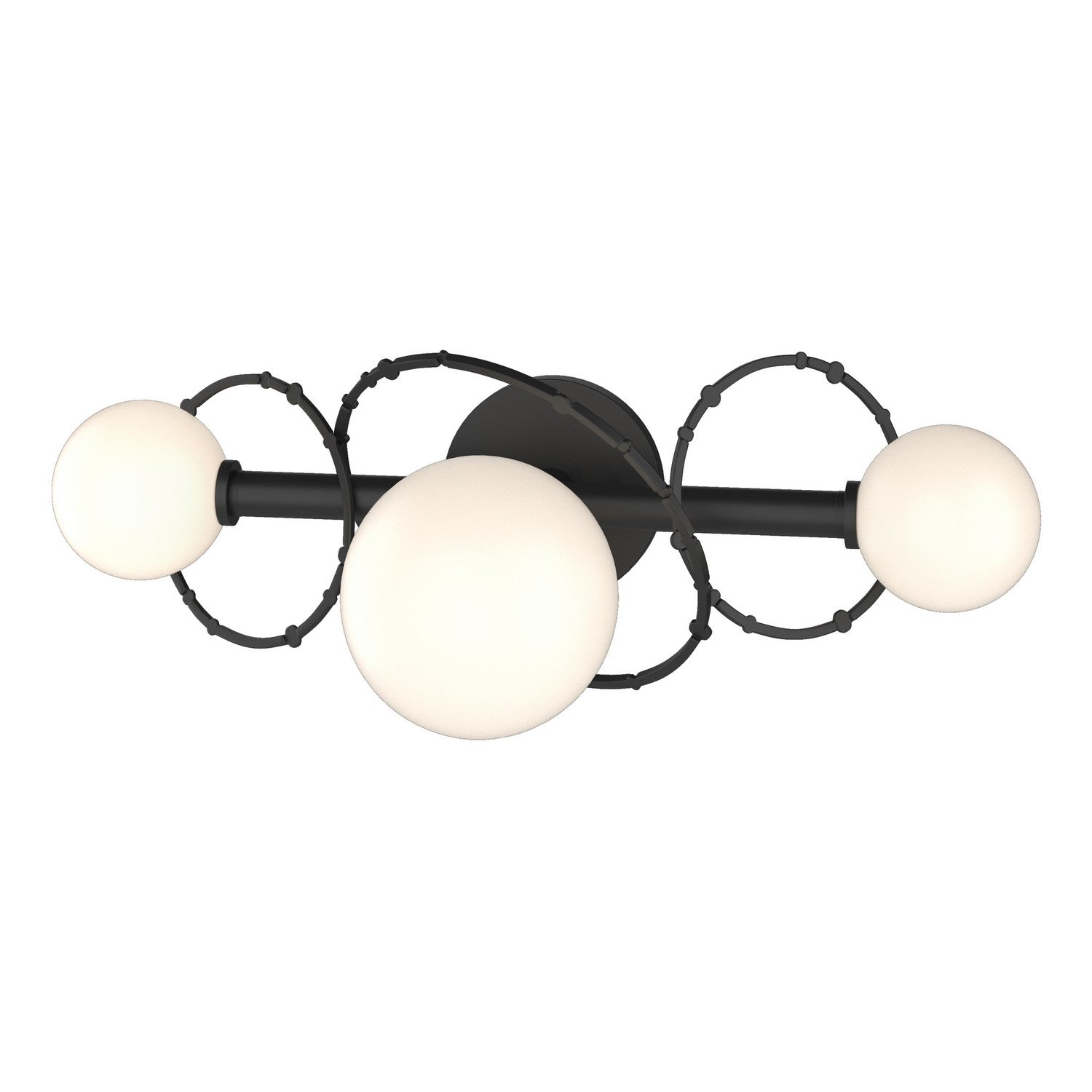 Hubbardton Forge - 201360-SKT-10-GG0712 - Three Light Bath Sconce - Olympus - Black