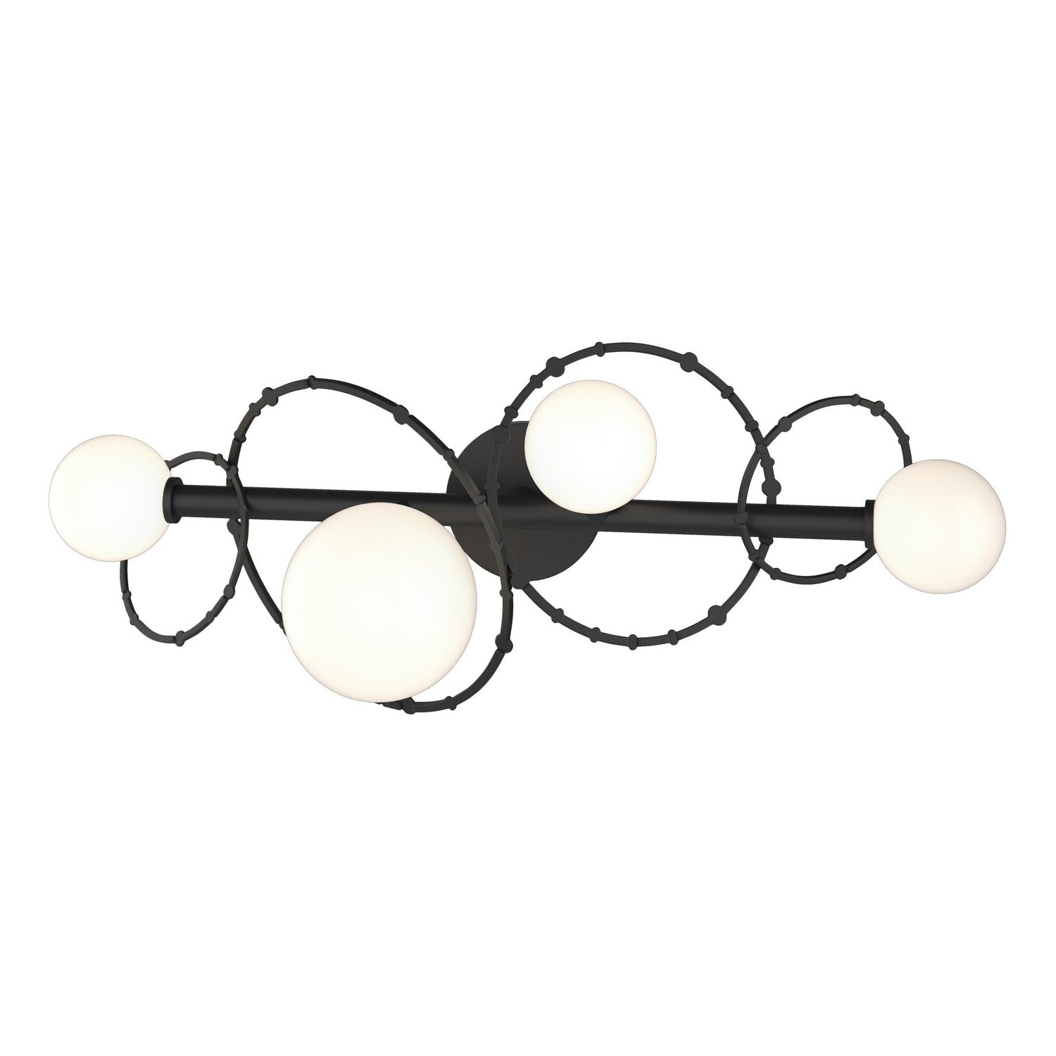 Hubbardton Forge - 201361-SKT-10-GG0712 - Four Light Bath Sconce - Olympus - Black