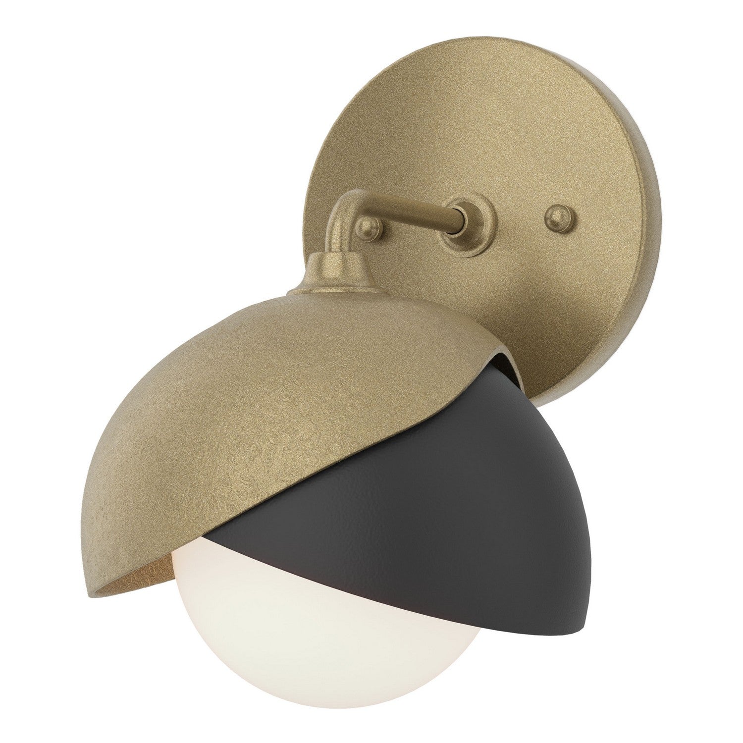 Hubbardton Forge - 201374-SKT-84-10-GG0711 - Brooklyn 1-Light Double Shade Bath Sconce - Brooklyn - Soft Gold