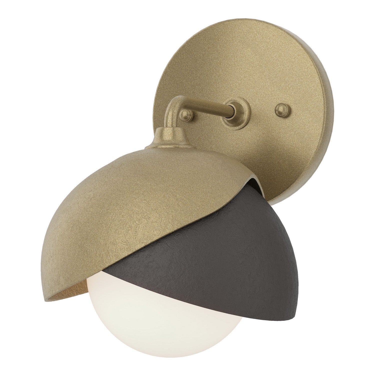 Hubbardton Forge - 201374-SKT-84-14-GG0711 - Brooklyn 1-Light Double Shade Bath Sconce - Brooklyn - Soft Gold