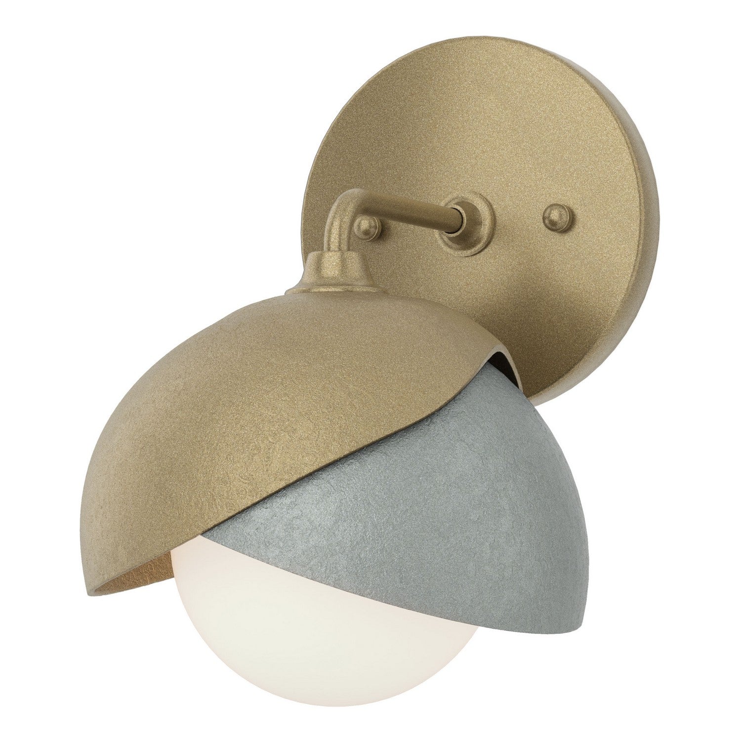 Hubbardton Forge - 201374-SKT-84-82-GG0711 - Brooklyn 1-Light Double Shade Bath Sconce - Brooklyn - Soft Gold