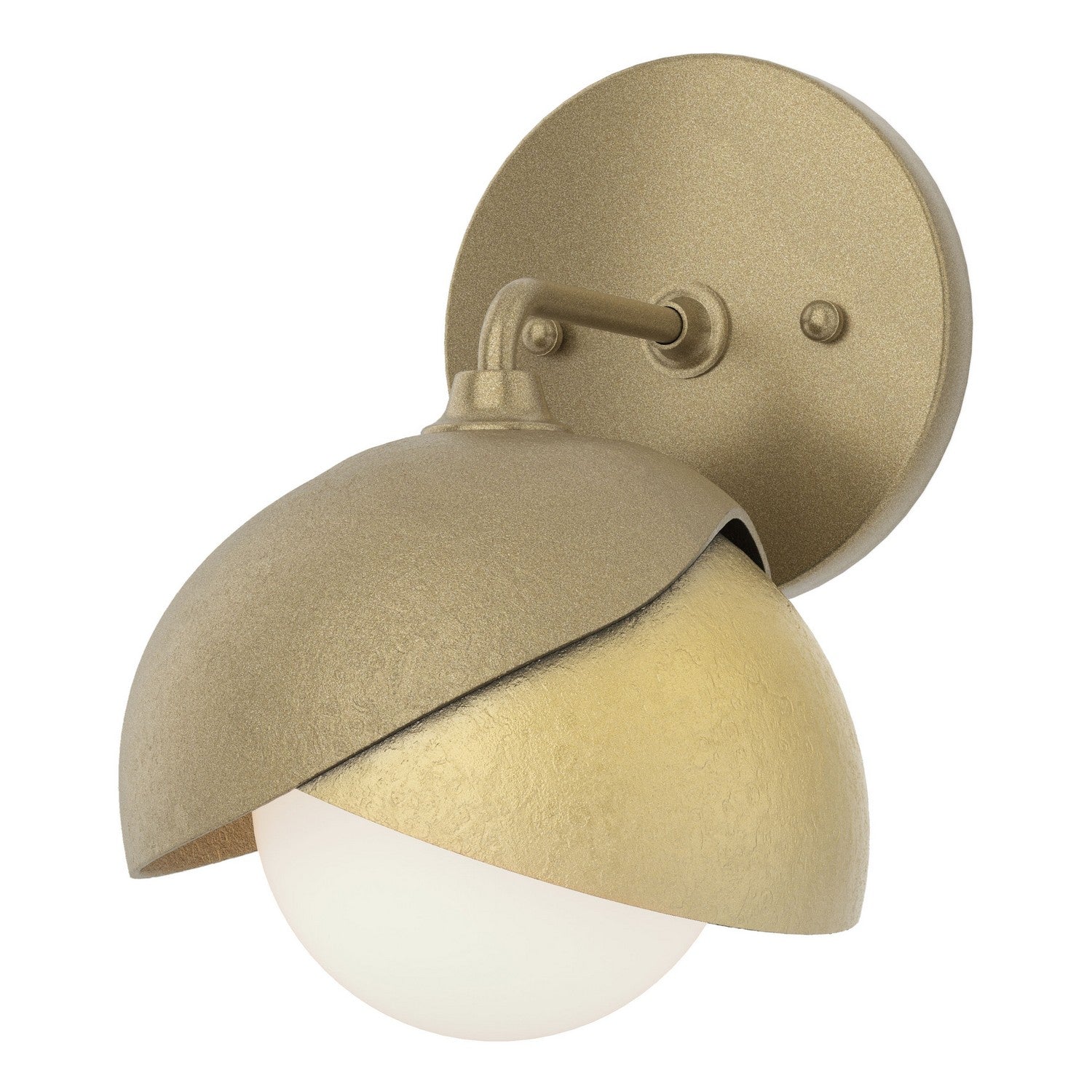 Hubbardton Forge - 201374-SKT-84-86-GG0711 - Brooklyn 1-Light Double Shade Bath Sconce - Brooklyn - Soft Gold