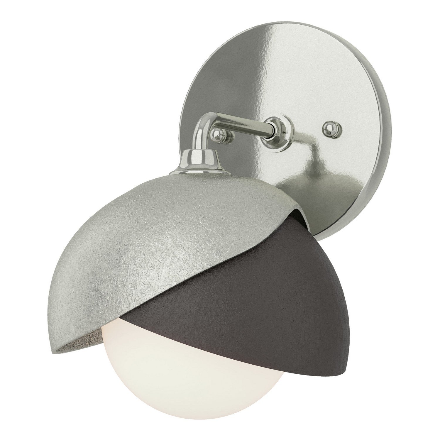 Hubbardton Forge - 201374-SKT-85-14-GG0711 - Brooklyn 1-Light Double Shade Bath Sconce - Brooklyn - Sterling