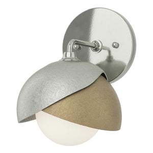 Hubbardton Forge - 201374-SKT-85-84-GG0711 - One Light Bath Sconce - Brooklyn - Sterling