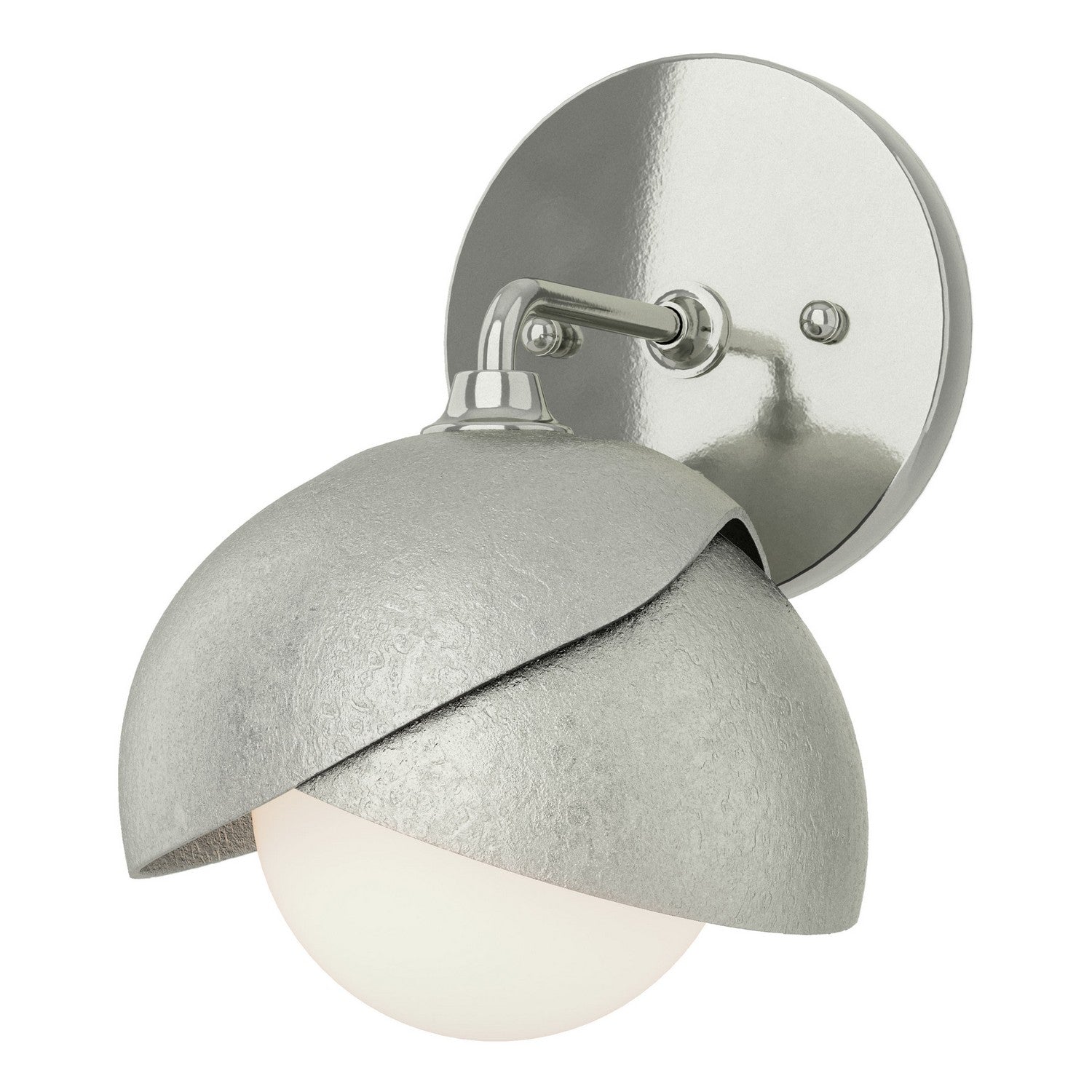 Hubbardton Forge - 201374-SKT-85-85-GG0711 - Brooklyn 1-Light Double Shade Bath Sconce - Brooklyn - Sterling