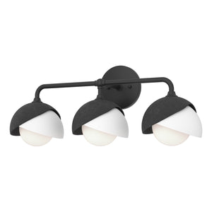 Hubbardton Forge - 201375-SKT-10-02-GG0711 - Three Light Wall Sconce - Brooklyn - Black