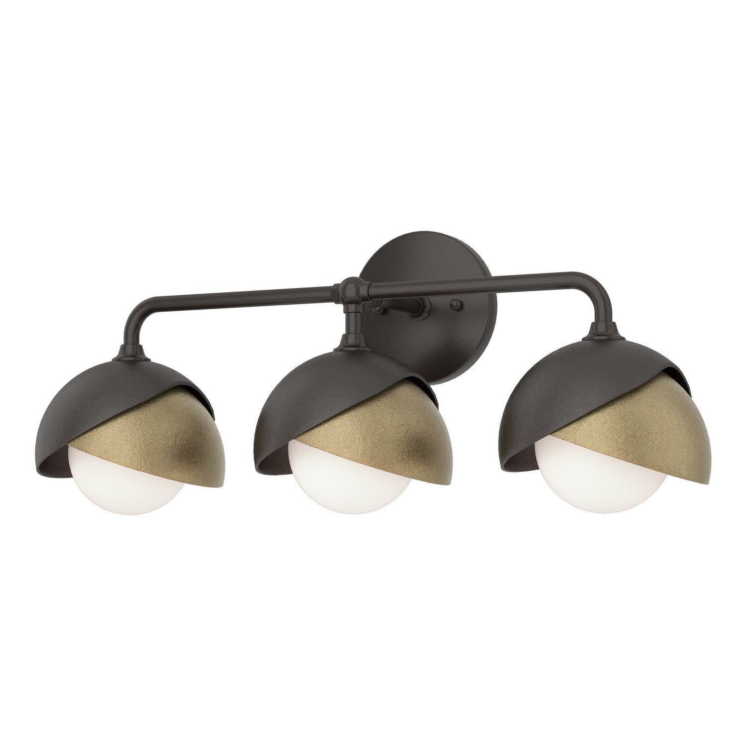 Hubbardton Forge - 201375-SKT-14-84-GG0711 - Three Light Bath Sconce - Brooklyn - Oil Rubbed Bronze