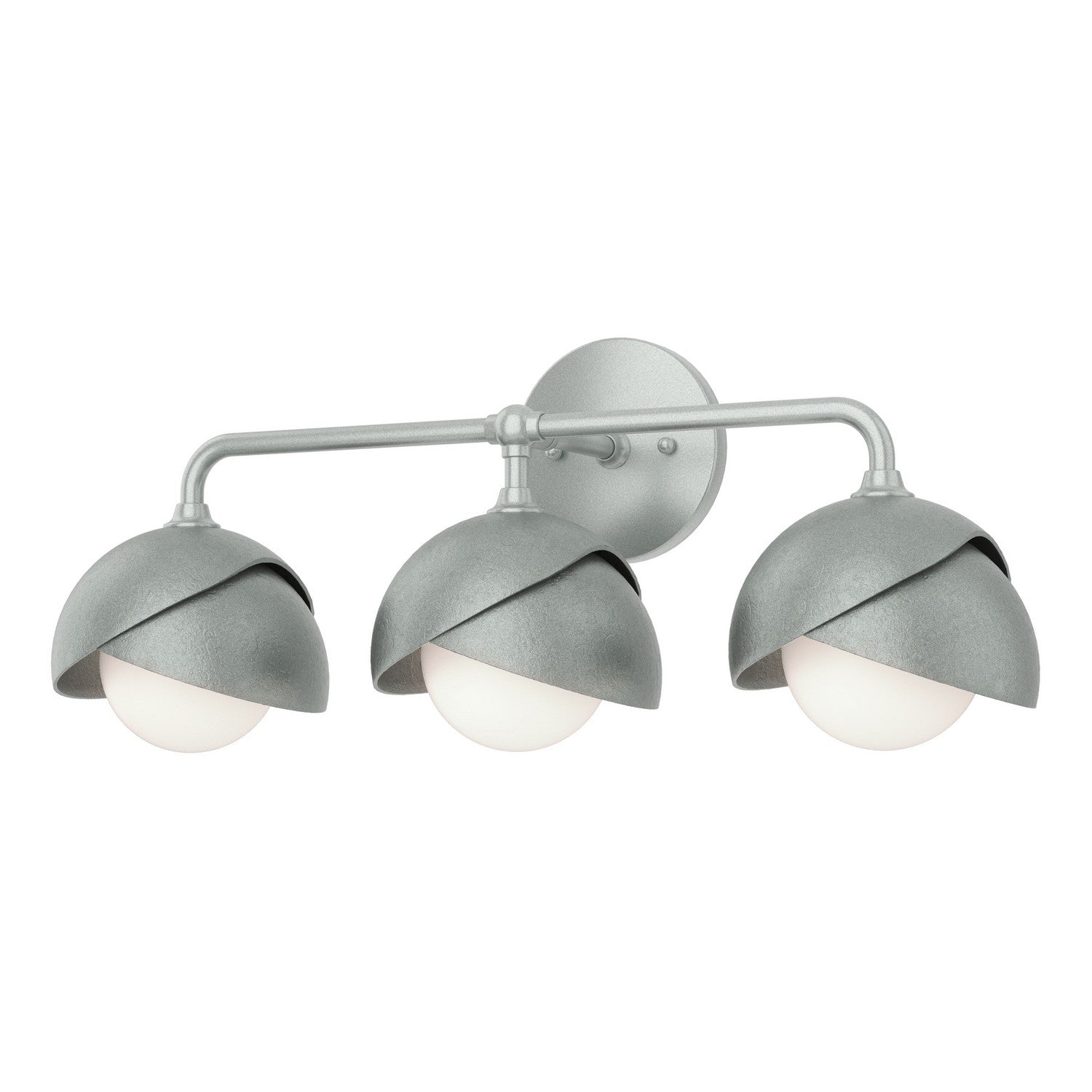 Hubbardton Forge - 201375-SKT-82-82-GG0711 - Brooklyn 3-Light Double Shade Bath Sconce - Brooklyn - Vintage Platinum
