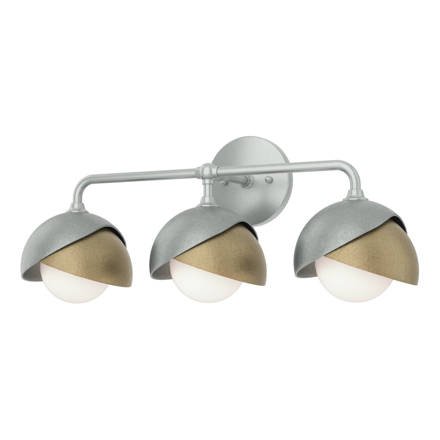 Hubbardton Forge - 201375-SKT-82-84-GG0711 - Three Light Bath Sconce - Brooklyn - Vintage Platinum
