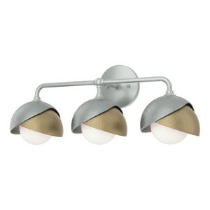Hubbardton Forge - 201375-SKT-82-84-GG0711 - Three Light Bath Sconce - Brooklyn - Vintage Platinum