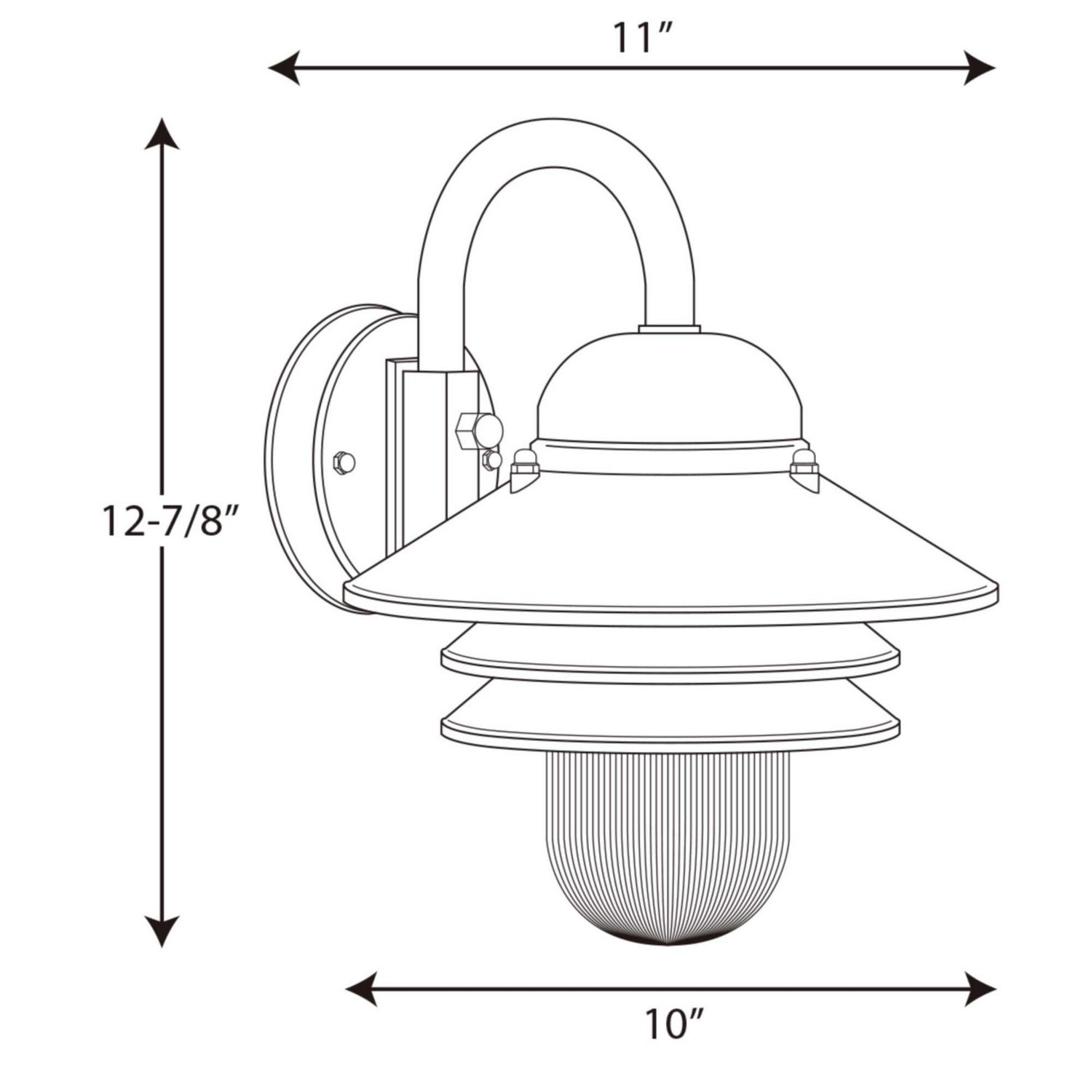 Progress Lighting - P5645-30 - One Light Wall Lantern - Newport - White