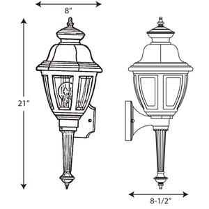 Progress Lighting - P5738-31 - One Light Wall Lantern - Non-Metallic Incandescent - Black