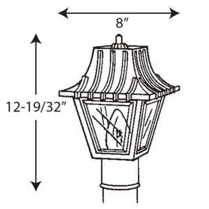 Progress Lighting - P5414-30 - One Light Post Lantern - Mansard - White