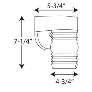 Progress Lighting - P5612-31 - One Light Wall Lantern - Polycarbonate Outdoor - Black
