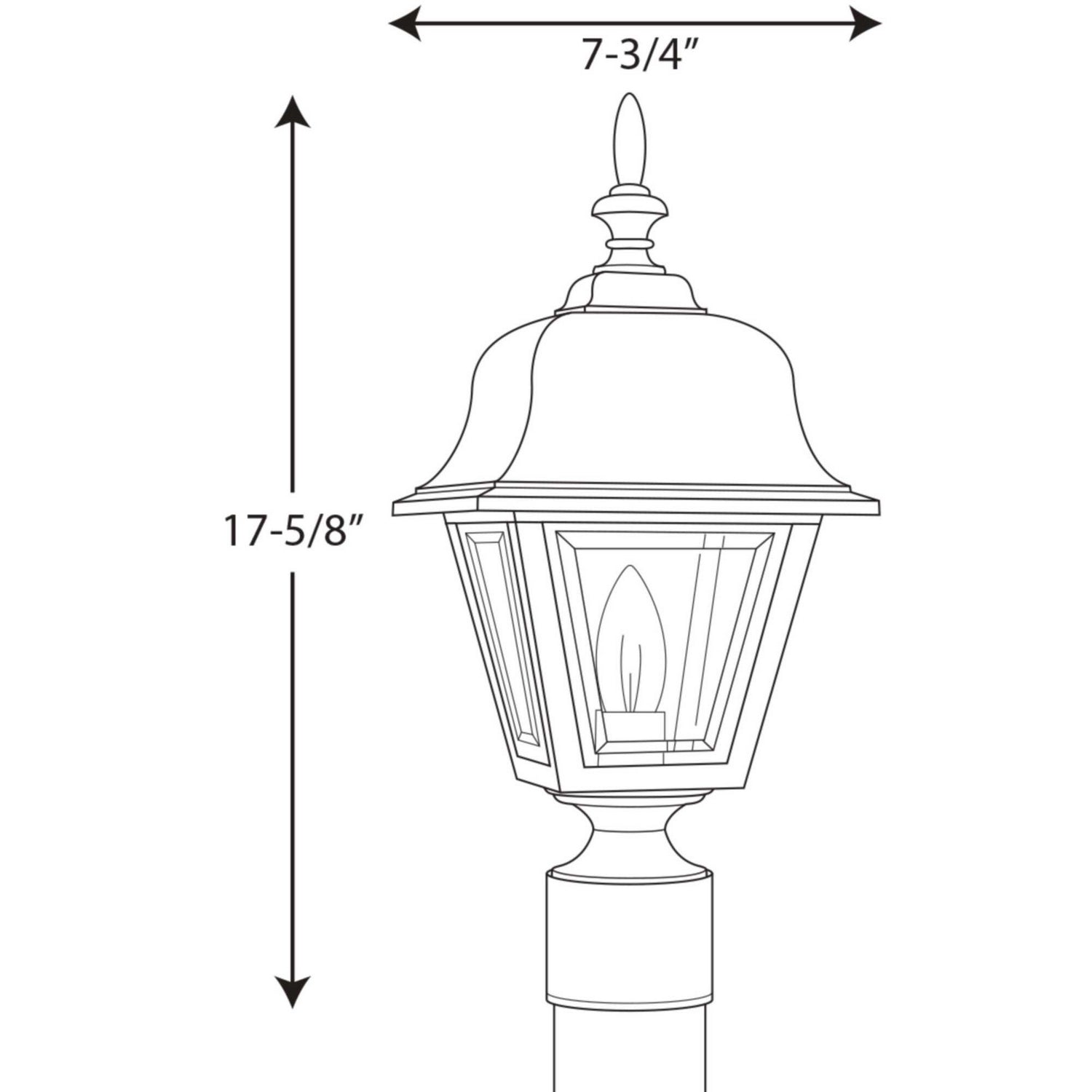 Progress Lighting - P5456-31 - One Light Post Lantern - Non-Metallic Incandescent - Black