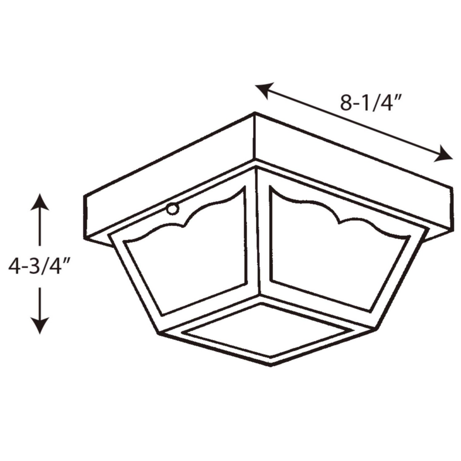 Progress Lighting - P5744-31 - One Light Outdoor Flush Mount - Ceiling Mount - Polycarbonate - Black