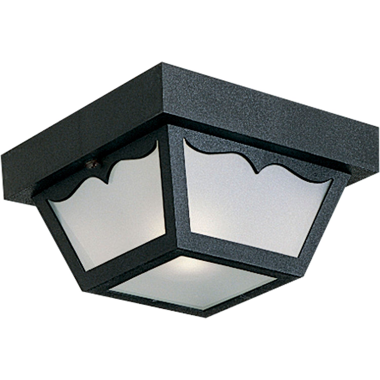 Progress Lighting - P5744-31 - One Light Outdoor Flush Mount - Ceiling Mount - Polycarbonate - Black