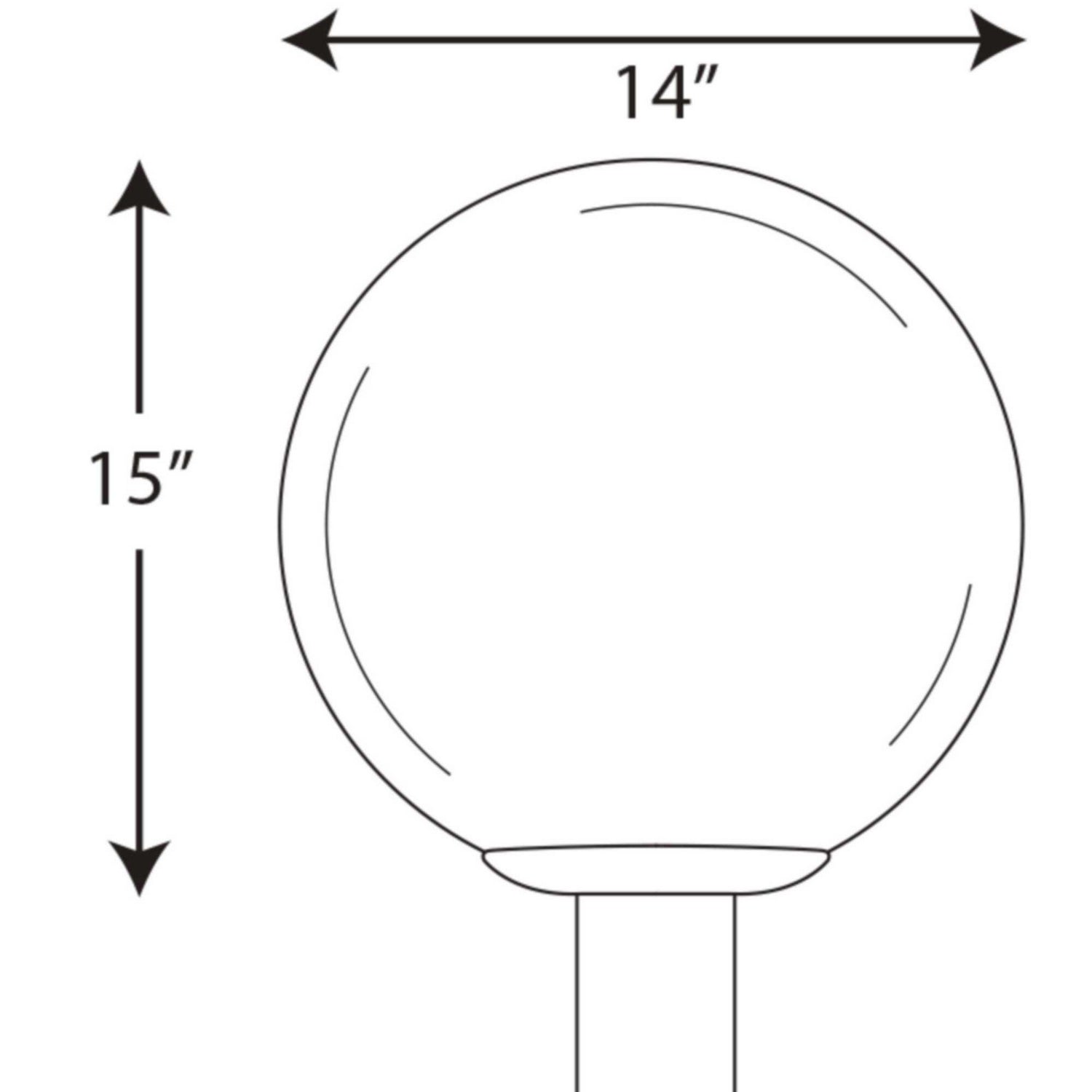 Progress Lighting - P5436-60 - One Light Post Lantern - Globe - White