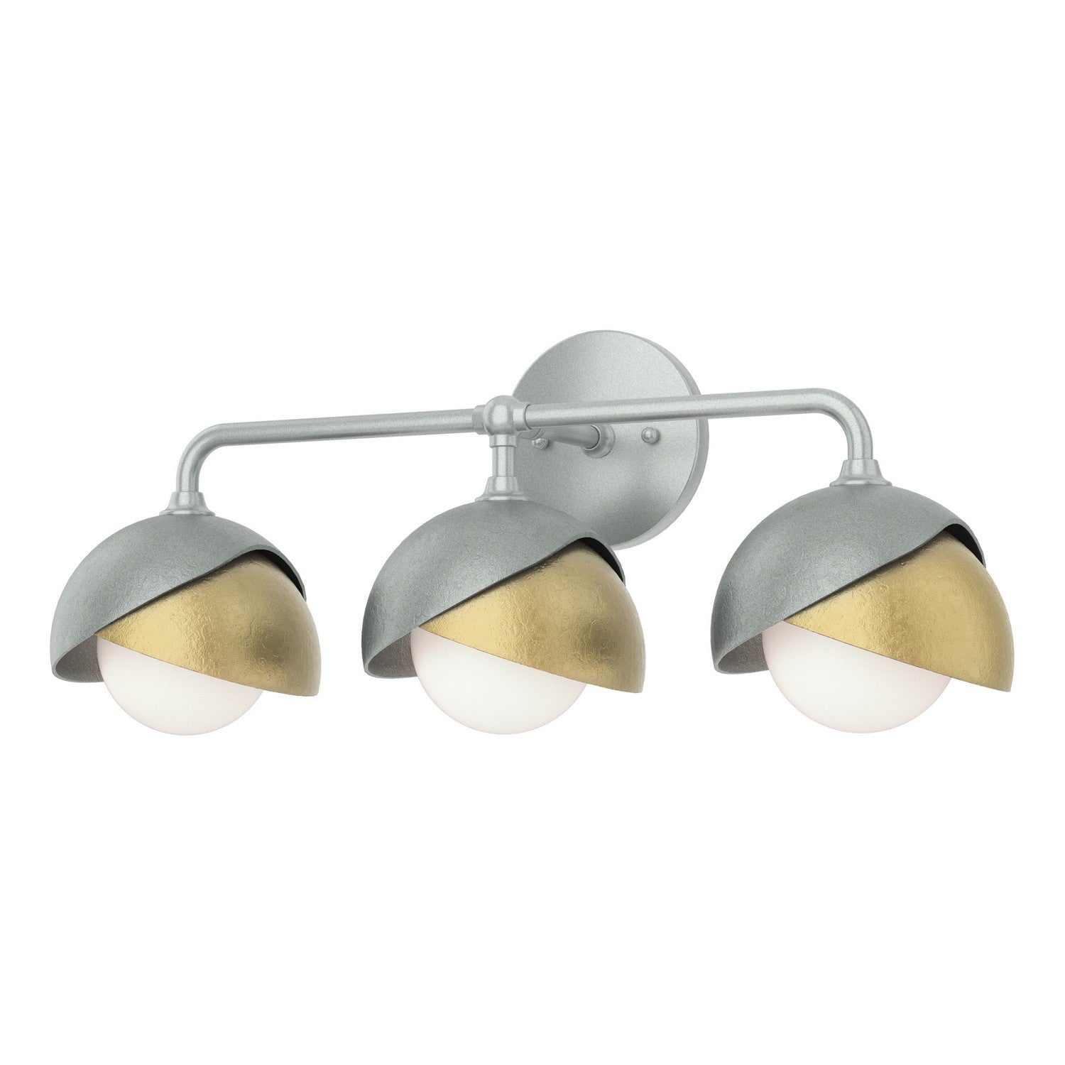 Hubbardton Forge - 201375-SKT-82-86-GG0711 - Three Light Bath Sconce - Brooklyn - Vintage Platinum