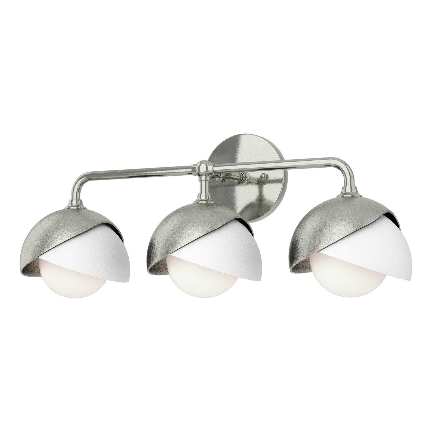 Hubbardton Forge - 201375-SKT-85-02-GG0711 - Three Light Wall Sconce - Brooklyn - Sterling