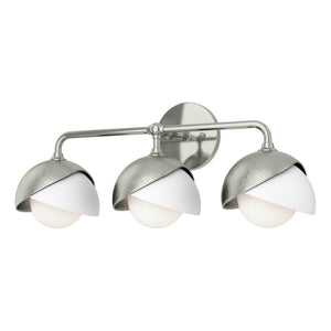 Hubbardton Forge - 201375-SKT-85-02-GG0711 - Three Light Wall Sconce - Brooklyn - Sterling