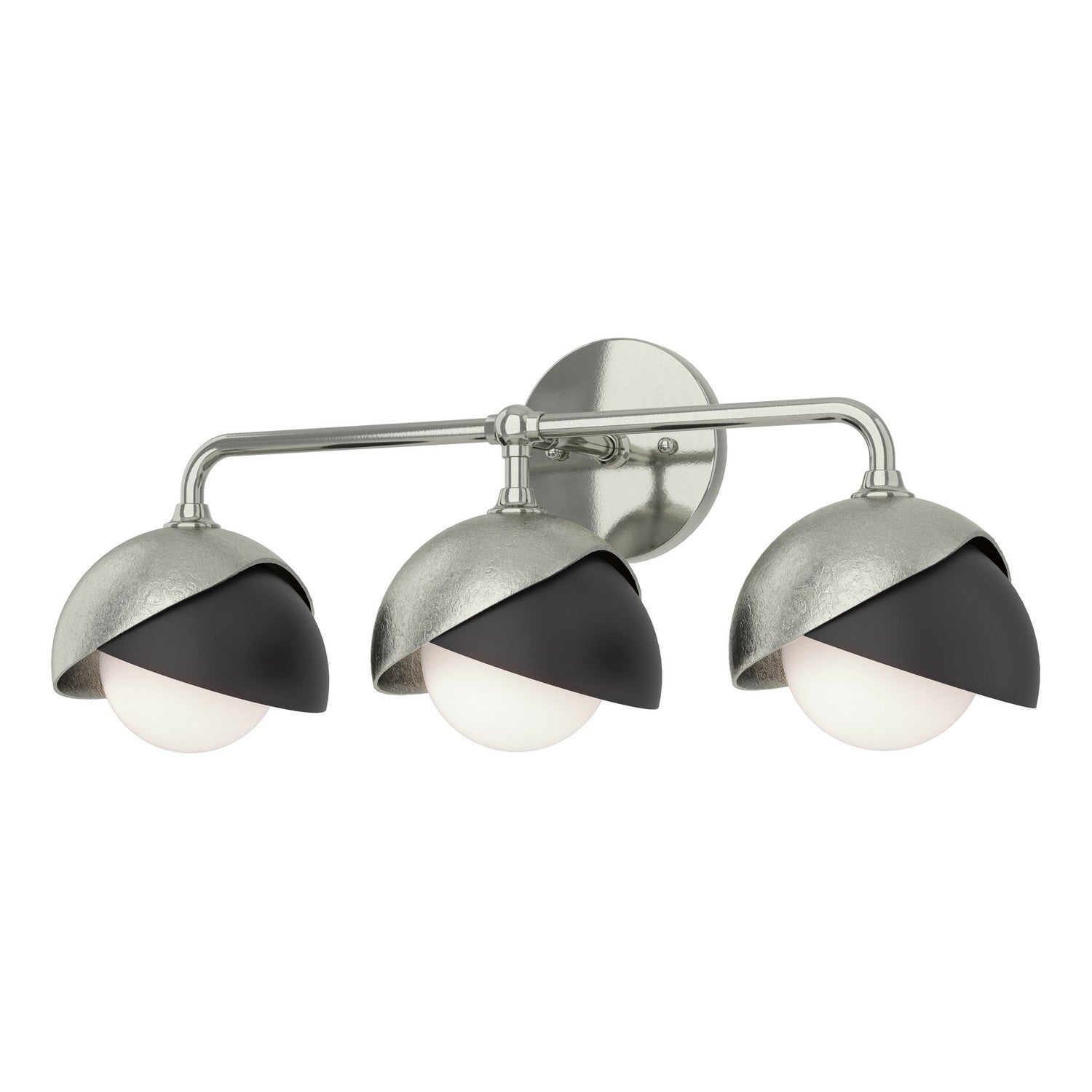 Hubbardton Forge - 201375-SKT-85-10-GG0711 - Brooklyn 3-Light Double Shade Bath Sconce - Brooklyn - Sterling