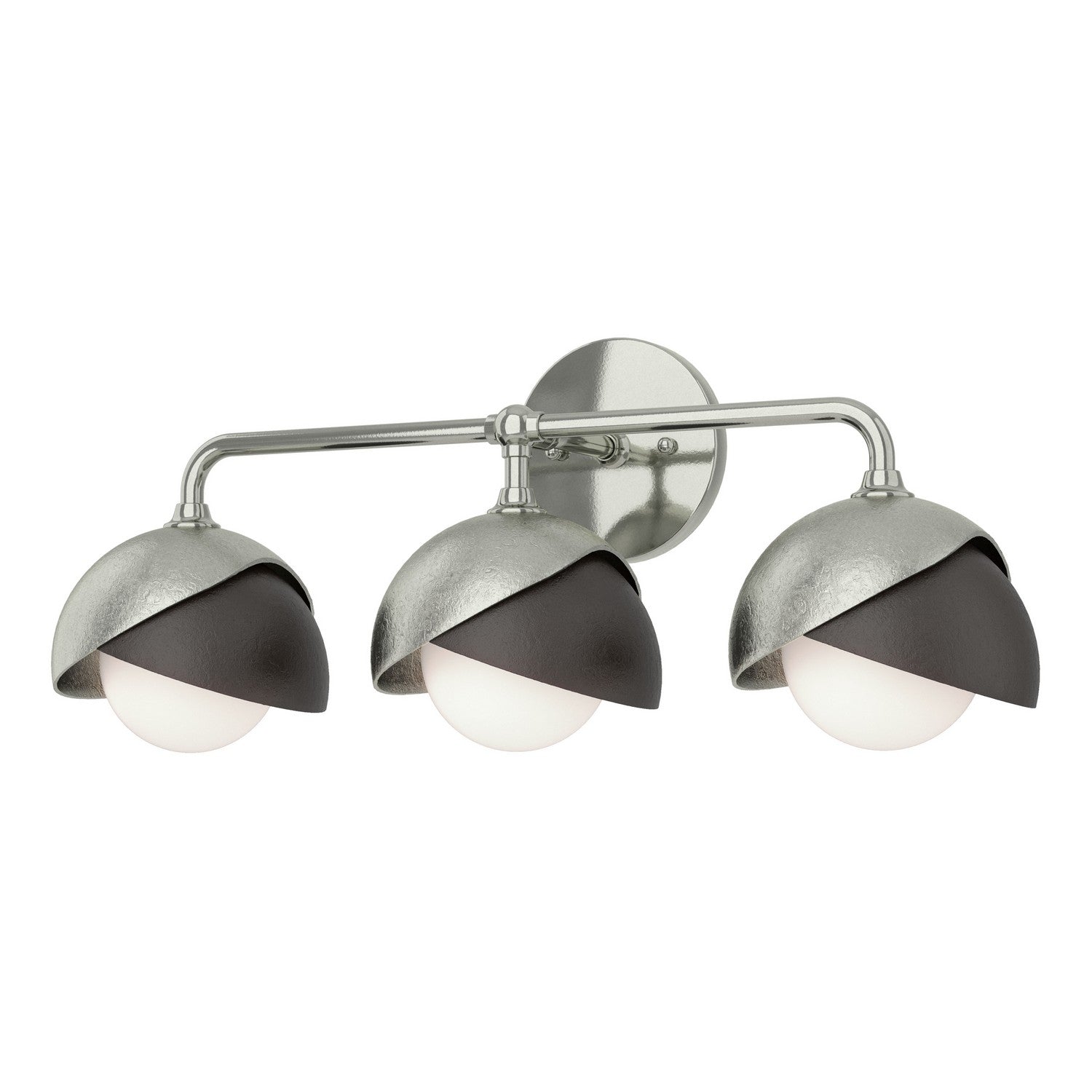 Hubbardton Forge - 201375-SKT-85-14-GG0711 - Brooklyn 3-Light Double Shade Bath Sconce - Brooklyn - Sterling