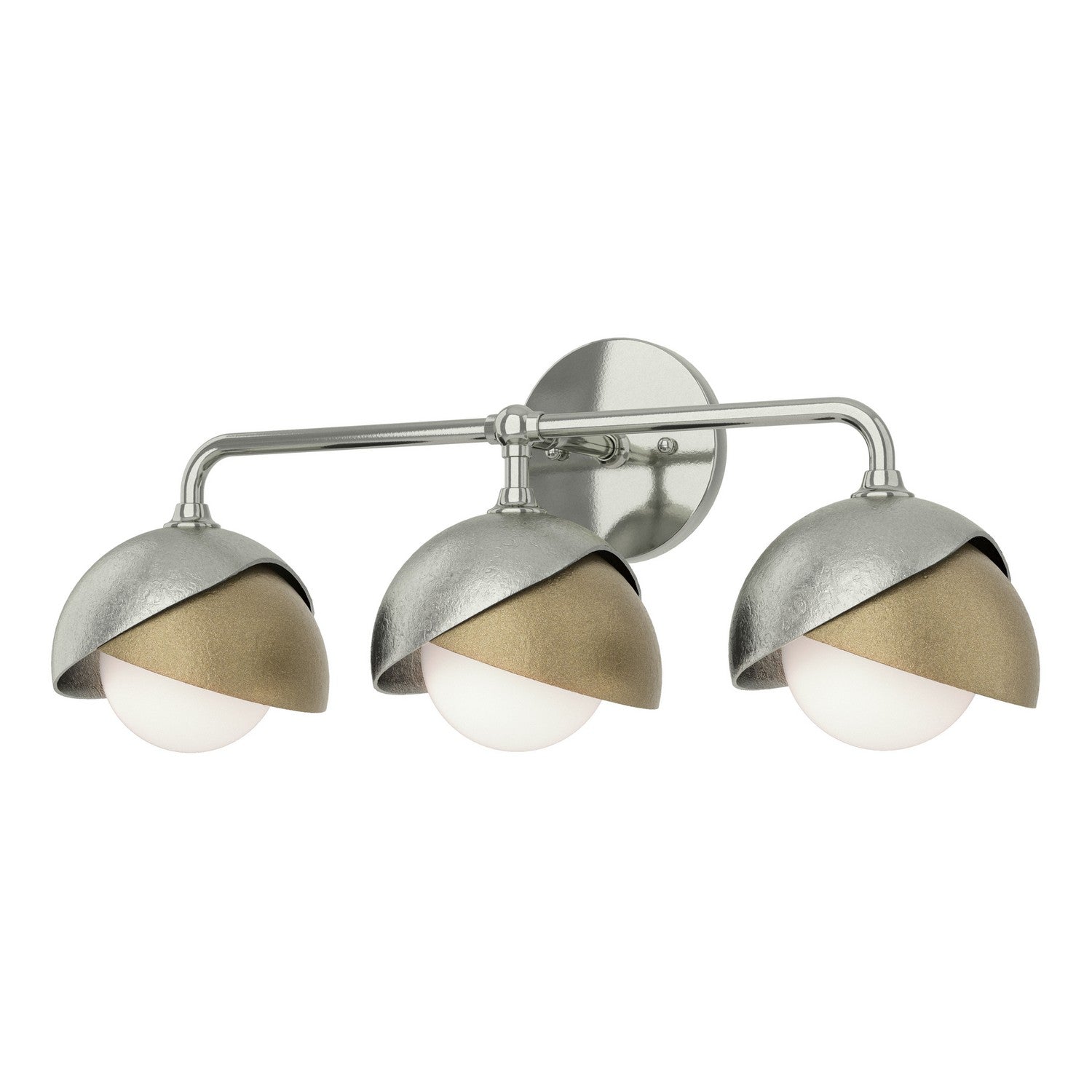 Hubbardton Forge - 201375-SKT-85-84-GG0711 - Three Light Bath Sconce - Brooklyn - Sterling
