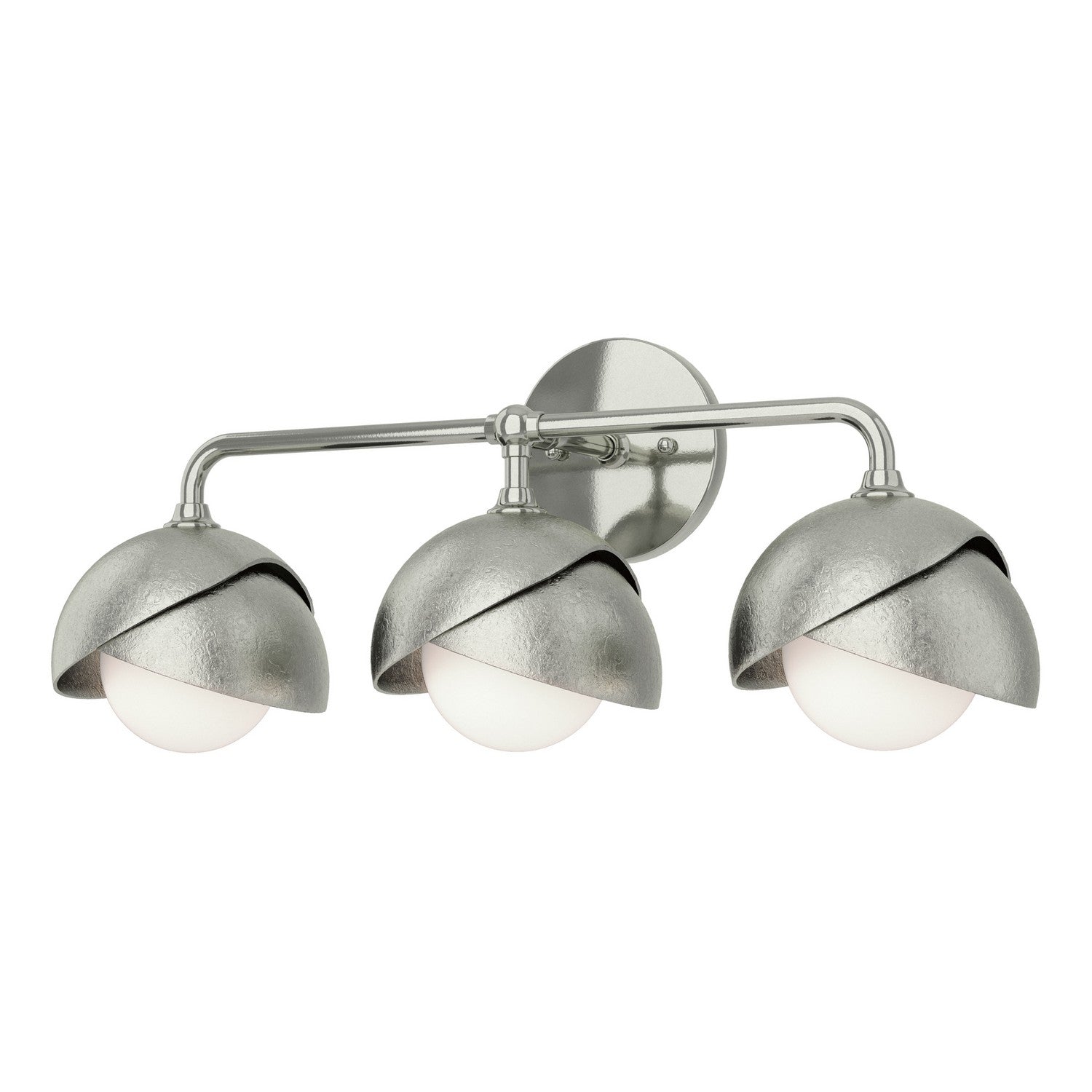 Hubbardton Forge - 201375-SKT-85-85-GG0711 - Brooklyn 3-Light Double Shade Bath Sconce - Brooklyn - Sterling