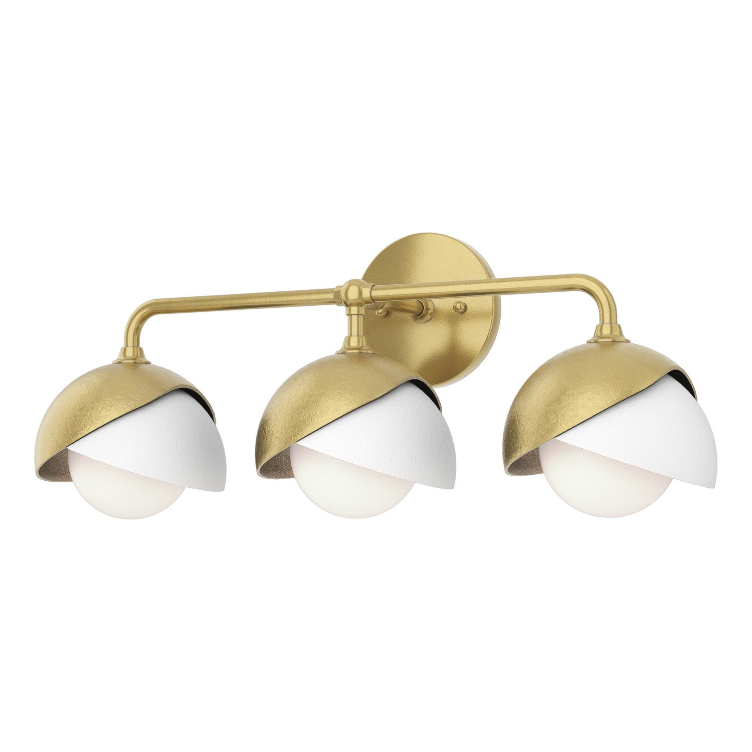 Hubbardton Forge - 201375-SKT-86-02-GG0711 - Three Light Wall Sconce - Brooklyn - Modern Brass