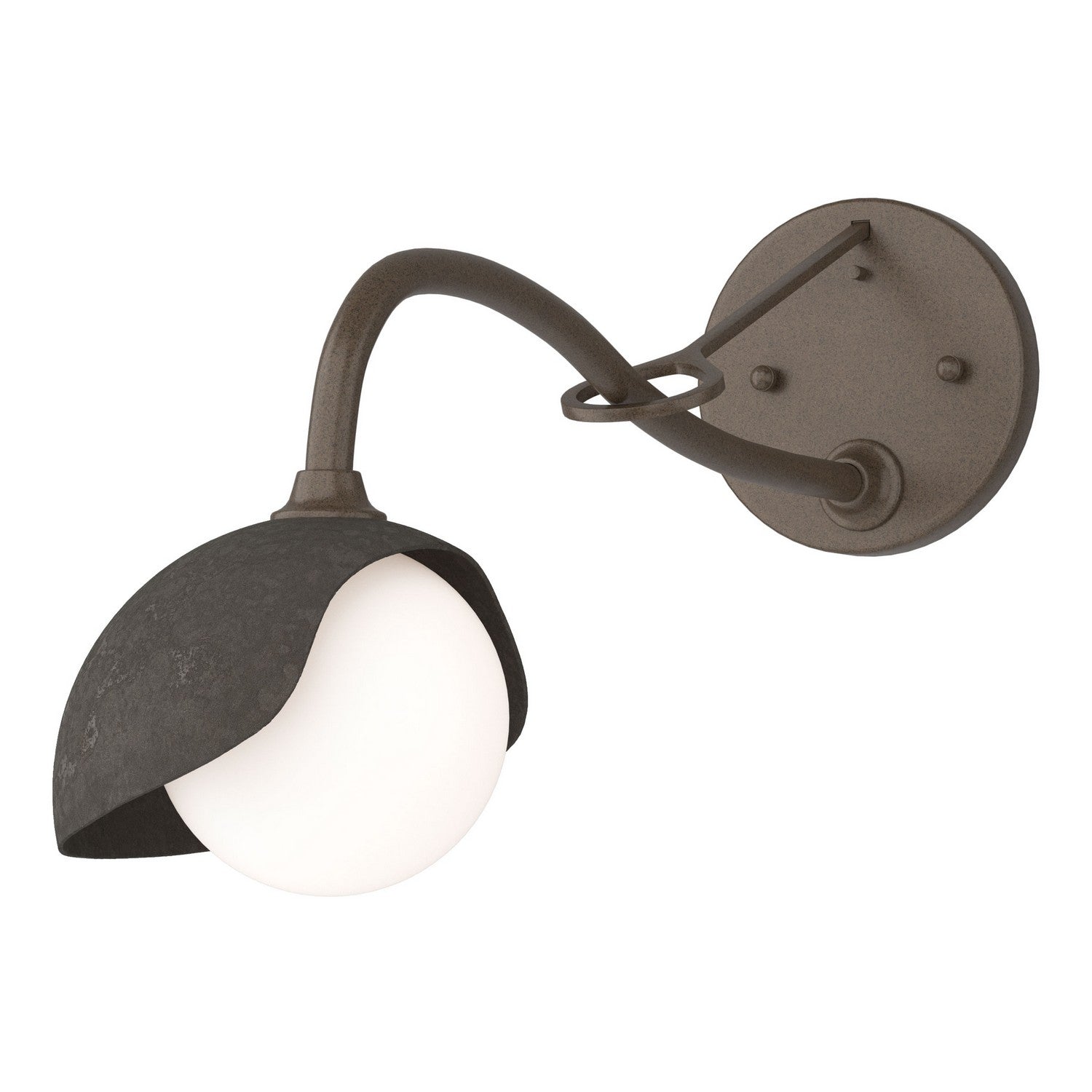 Hubbardton Forge - 201376-SKT-05-07-GG0711 - Brooklyn 1-Light Single Shade Long-Arm Sconce - Brooklyn - Bronze