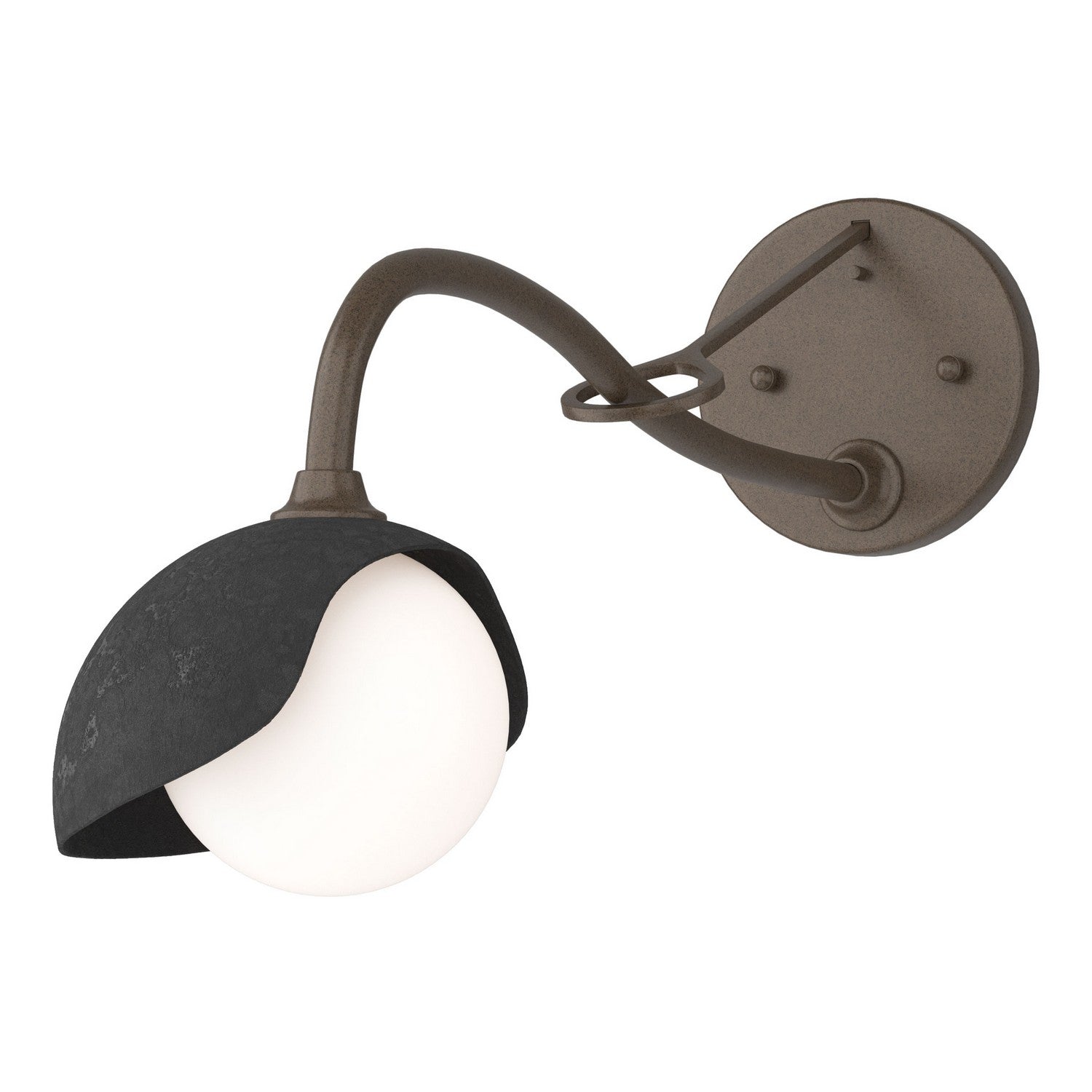 Hubbardton Forge - 201376-SKT-05-10-GG0711 - Brooklyn 1-Light Single Shade Long-Arm Sconce - Brooklyn - Bronze