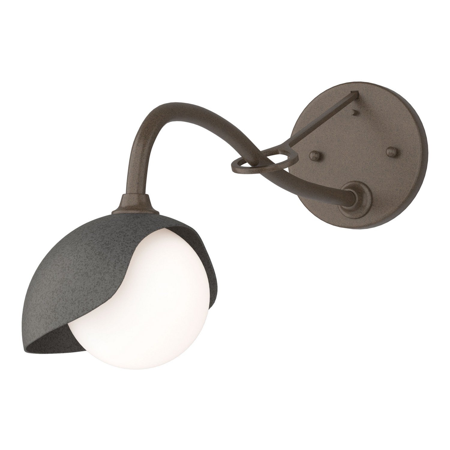 Hubbardton Forge - 201376-SKT-05-20-GG0711 - Brooklyn 1-Light Single Shade Long-Arm Sconce - Brooklyn - Bronze