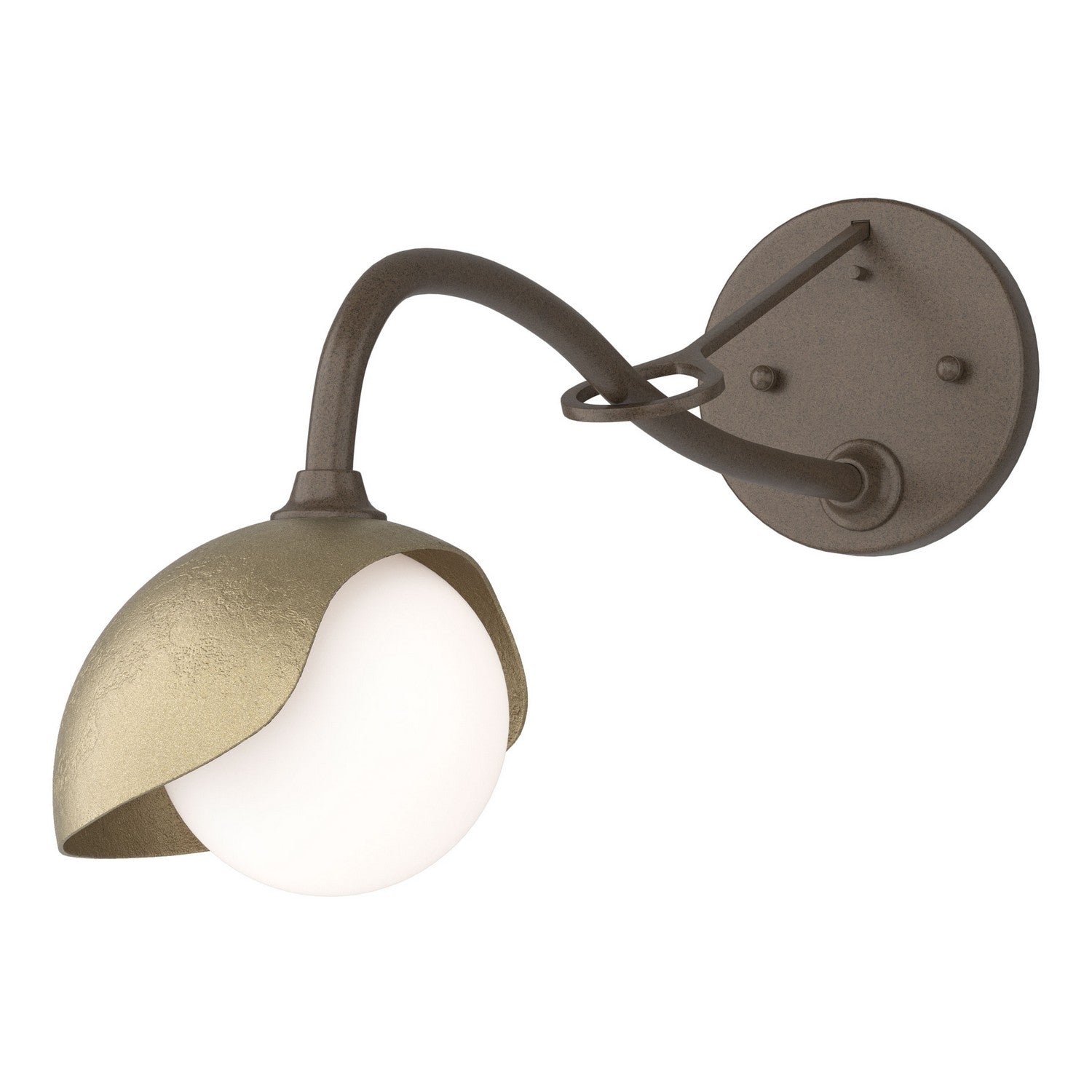 Hubbardton Forge - 201376-SKT-05-84-GG0711 - One Light Wall Sconce - Brooklyn - Bronze