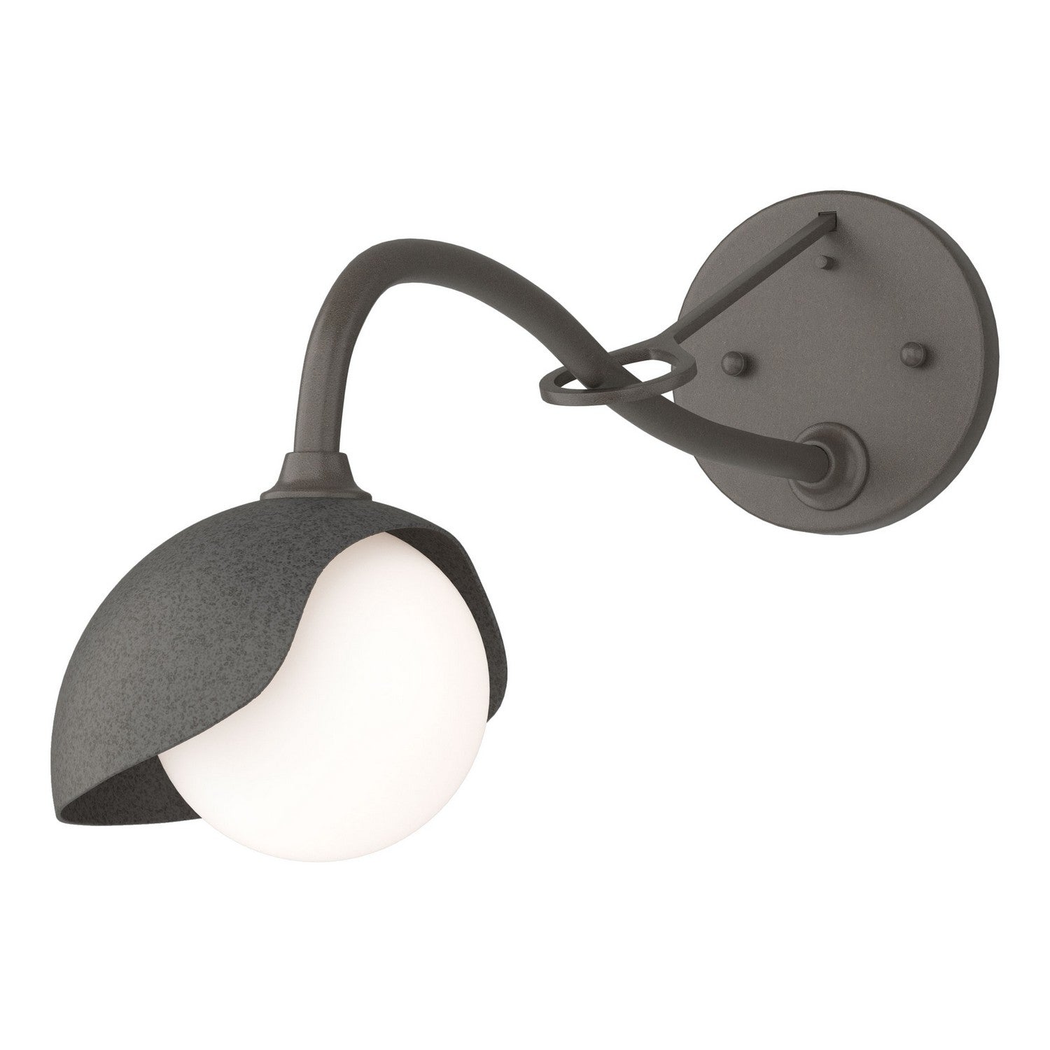 Hubbardton Forge - 201376-SKT-07-20-GG0711 - Brooklyn 1-Light Single Shade Long-Arm Sconce - Brooklyn - Dark Smoke