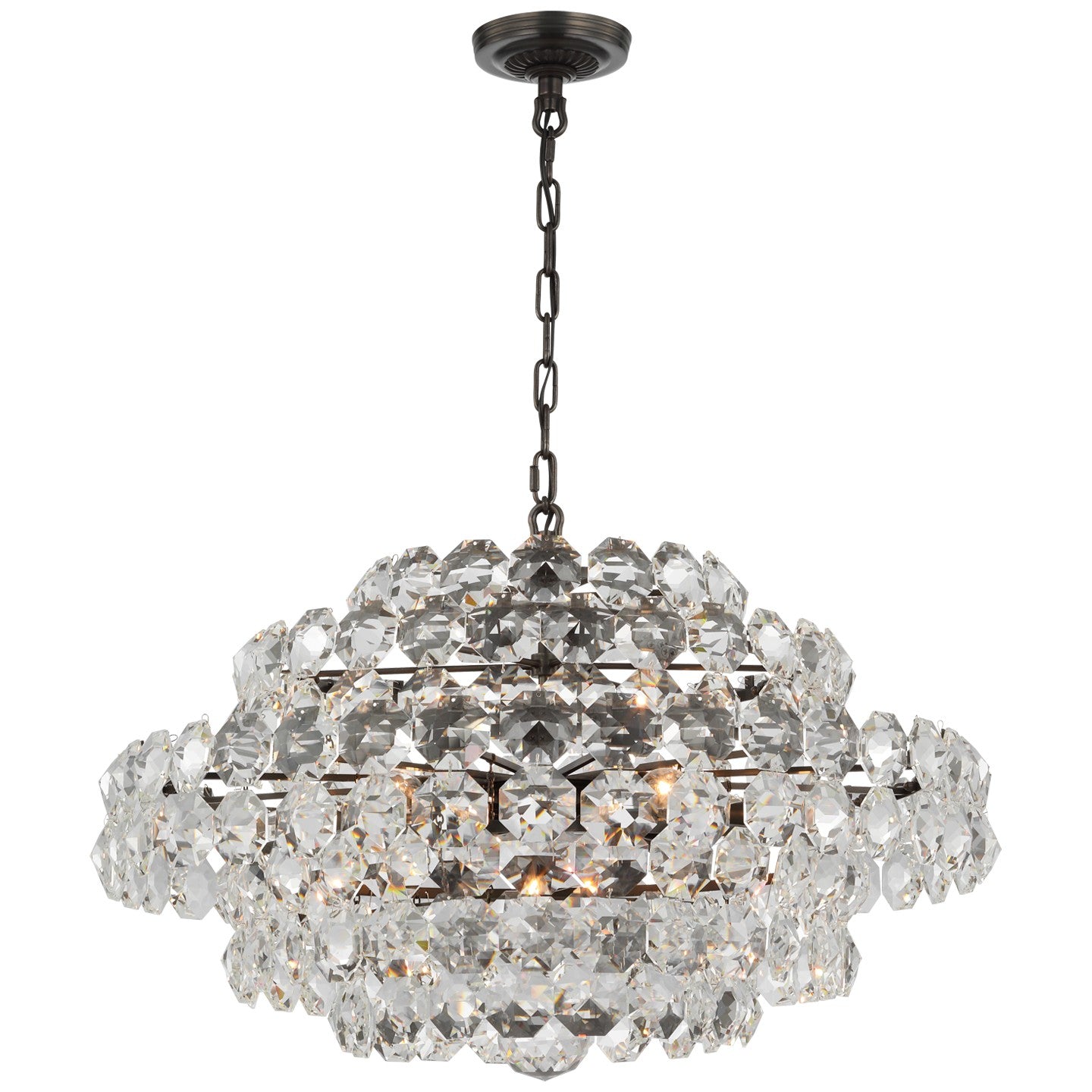 Visual Comfort Signature - ARN 5105BZ-CG - 12 Light Chandelier - Sanger - Bronze