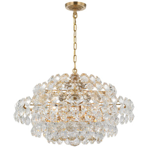 Visual Comfort Signature - ARN 5105HAB-CG - 12 Light Chandelier - Sanger - Hand-Rubbed Antique Brass