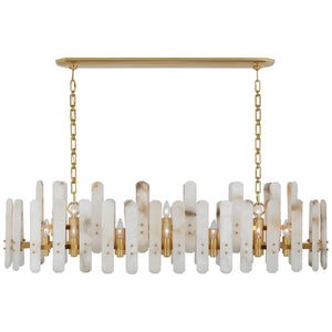 Visual Comfort Signature - ARN 5127HAB-ALB - 24 Light Linear Chandelier - Bonnington - Hand-Rubbed Antique Brass