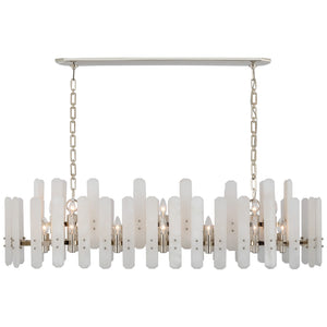 Visual Comfort Signature - ARN 5127PN-ALB - 24 Light Linear Chandelier - Bonnington - Polished Nickel