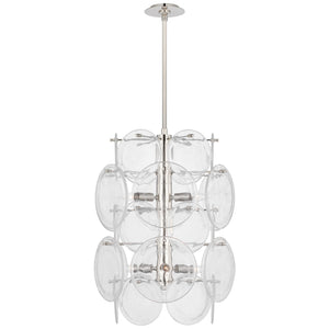 Visual Comfort Signature - ARN 5451PN-CSG - Six Light Chandelier - Loire - Polished Nickel