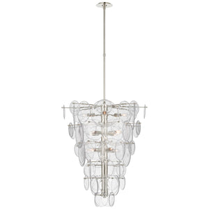 Visual Comfort Signature - ARN 5452PN-CSG - 12 Light Chandelier - Loire - Polished Nickel