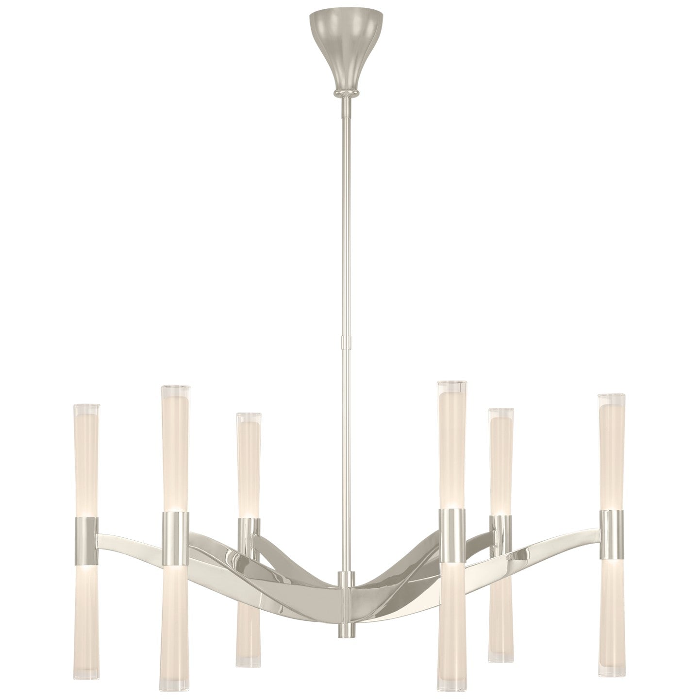 Visual Comfort Signature - ARN 5470PN-WG - LED Chandelier - Brenta - Polished Nickel