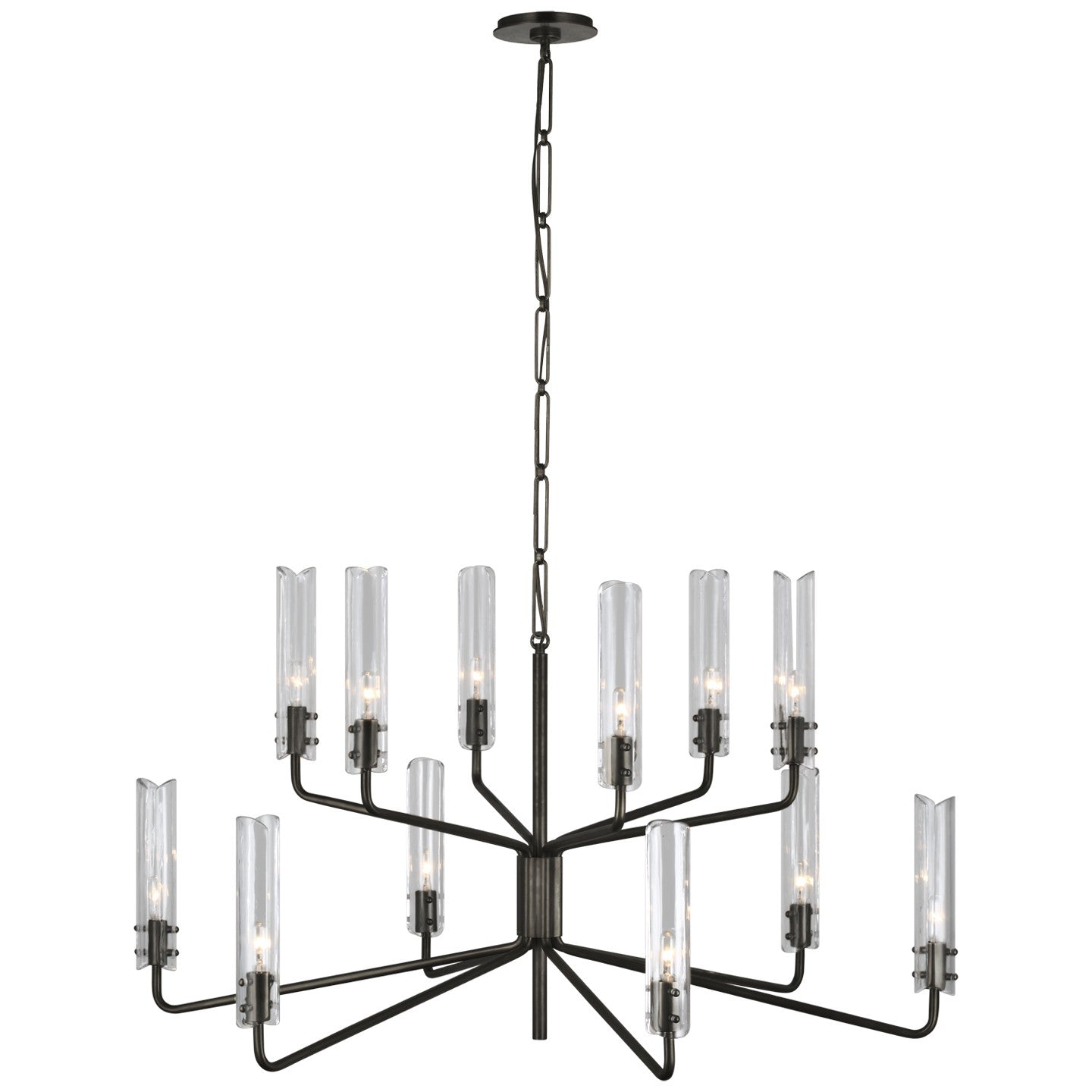 Visual Comfort Signature - ARN 5484BZ-CG - LED Chandelier - Casoria - Bronze