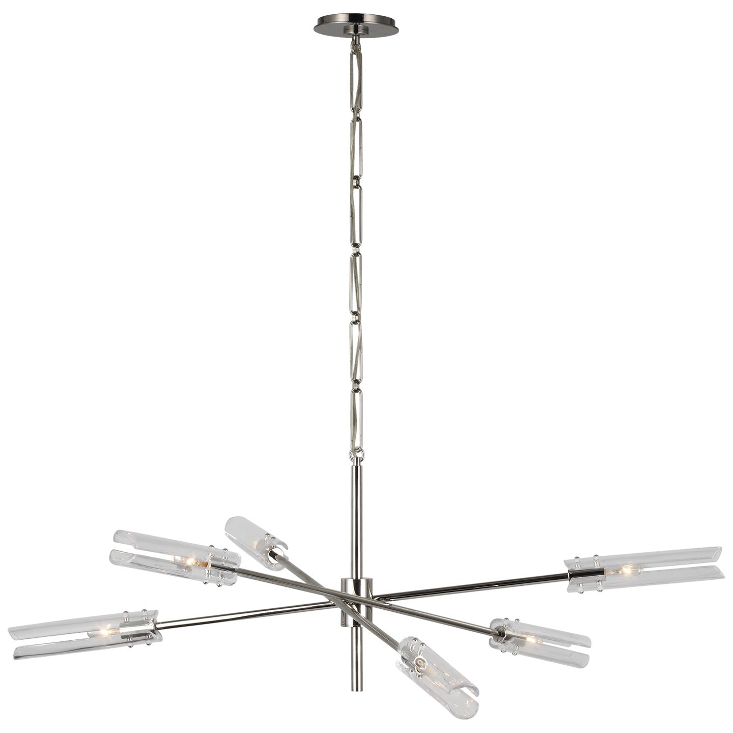 Visual Comfort Signature - ARN 5488PN-CG - LED Chandelier - Casoria - Polished Nickel