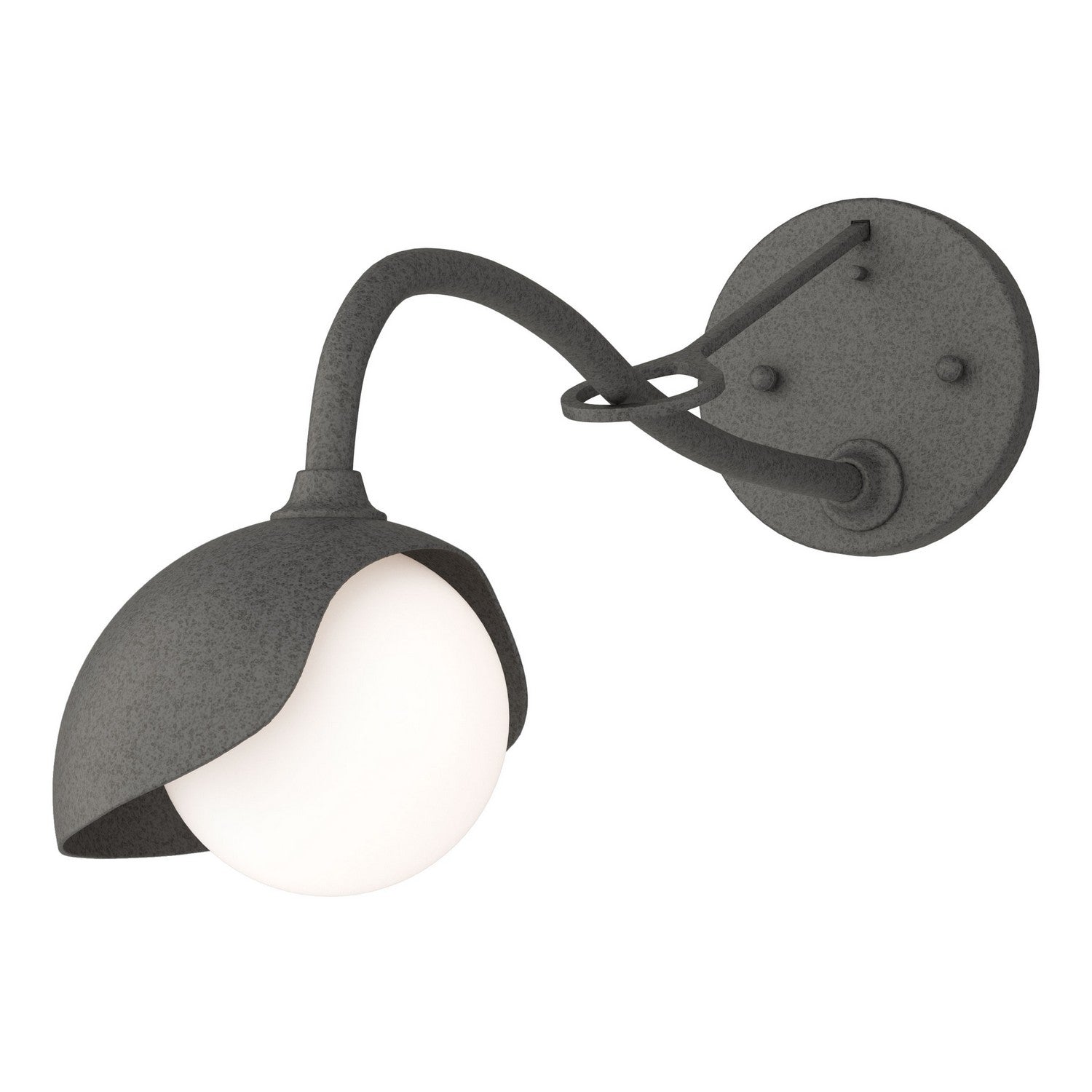 Hubbardton Forge - 201376-SKT-20-20-GG0711 - Brooklyn 1-Light Single Shade Long-Arm Sconce - Brooklyn - Natural Iron