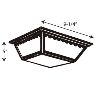 Progress Lighting - P5729-31 - Two Light Outdoor Flush Mount - Ceiling Mount - Black