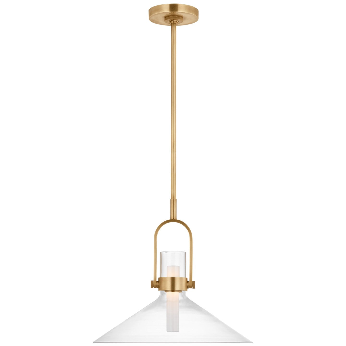 Visual Comfort Signature - IKF 5451HAB-CG - LED Pendant - Larkin - Hand-Rubbed Antique Brass