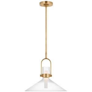 Visual Comfort Signature - IKF 5451HAB-CG - LED Pendant - Larkin - Hand-Rubbed Antique Brass