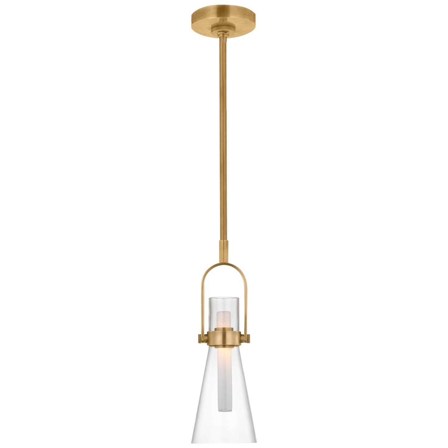 Visual Comfort Signature - IKF 5453HAB-CG - LED Pendant - Larkin - Hand-Rubbed Antique Brass