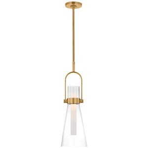 Visual Comfort Signature - IKF 5455HAB-CG - LED Pendant - Larkin - Hand-Rubbed Antique Brass